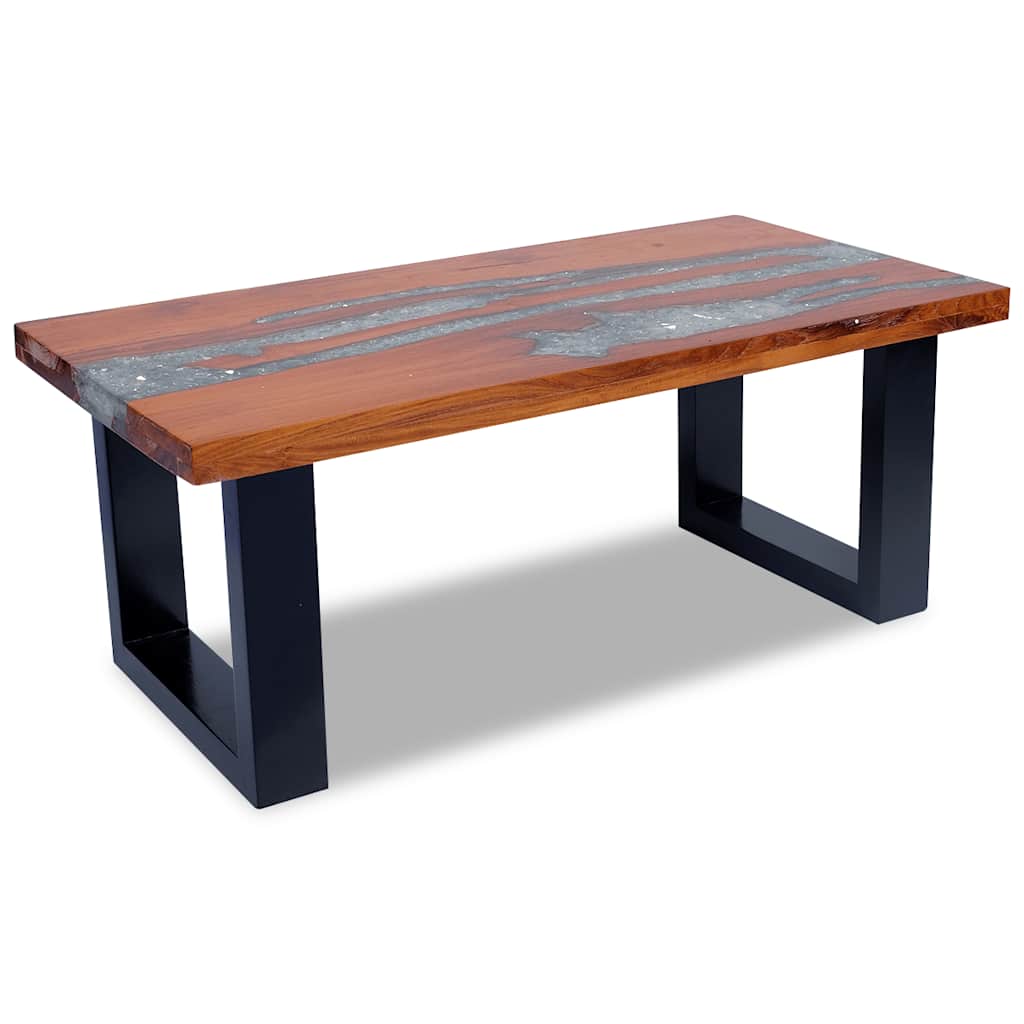 Coffee Table Teak Resin 100X50 Cm Multicolour 60 x 40 cm 100 x 50 x 40 cm 100 cm