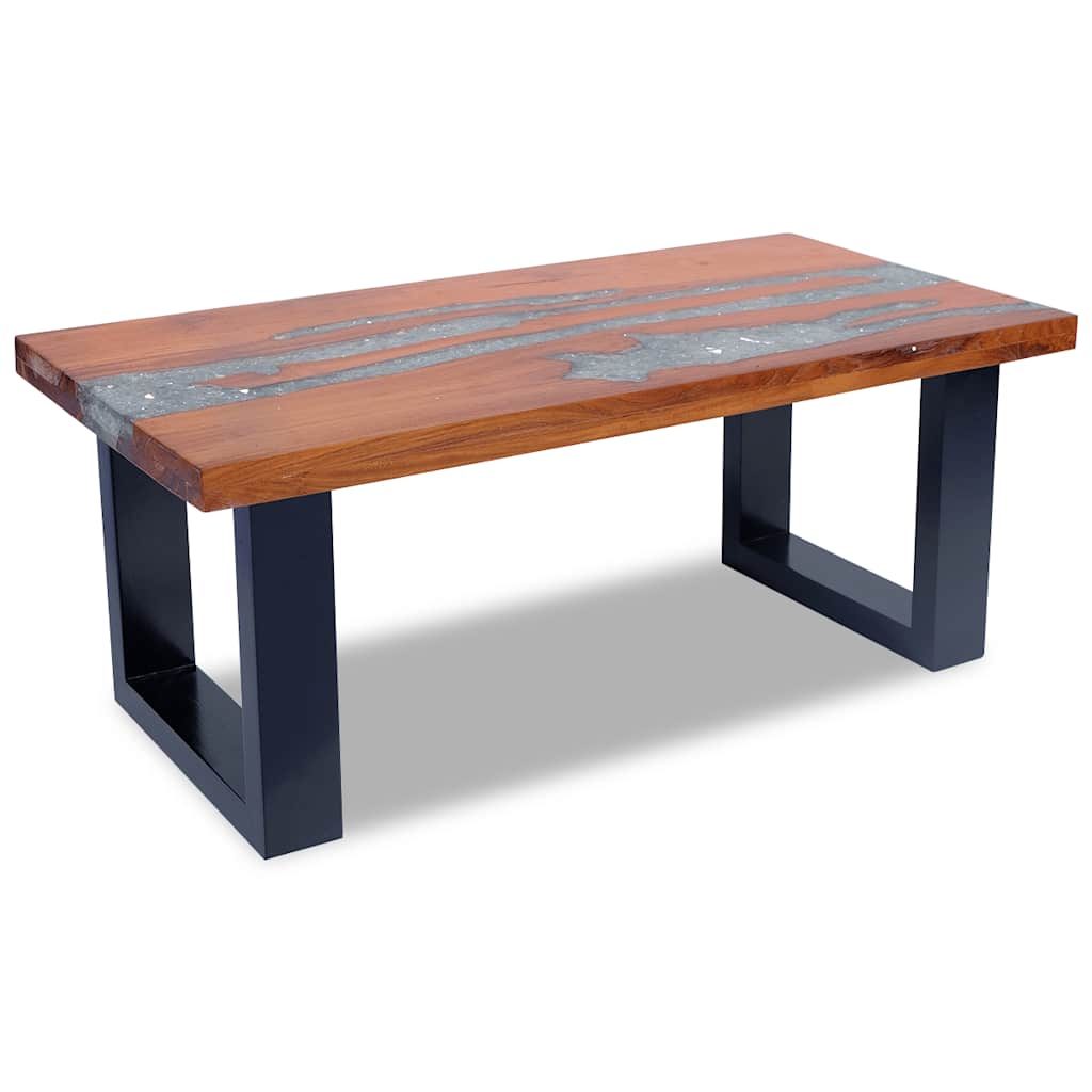 Coffee Table Teak Resin 100X50 Cm Multicolour 60 x 40 cm 100 x 50 x 40 cm 100 cm