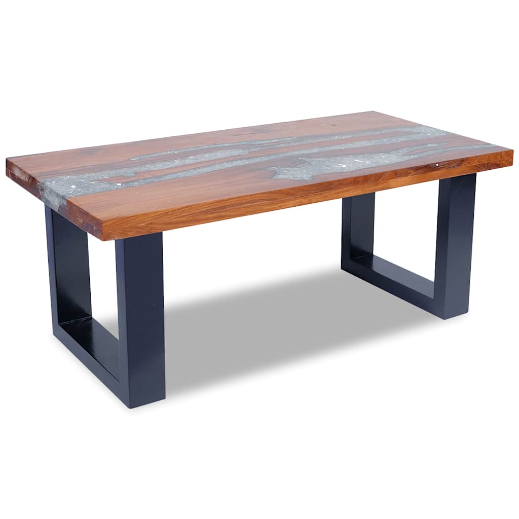 Coffee Table Teak Resin 100X50 Cm Multicolour 60 x 40 cm 100 x 50 x 40 cm 100 cm