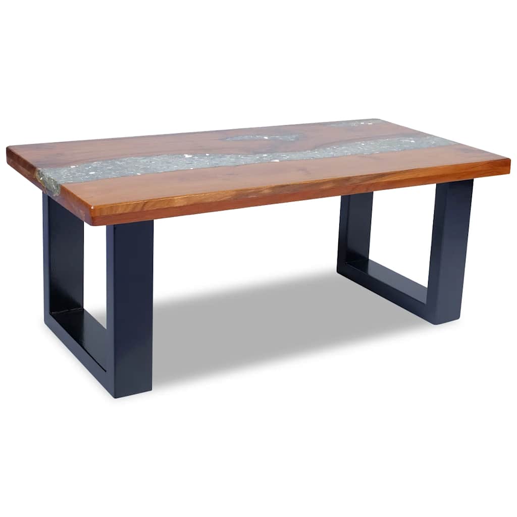 Coffee Table Teak Resin 100X50 Cm Multicolour 60 x 40 cm 100 x 50 x 40 cm 100 cm