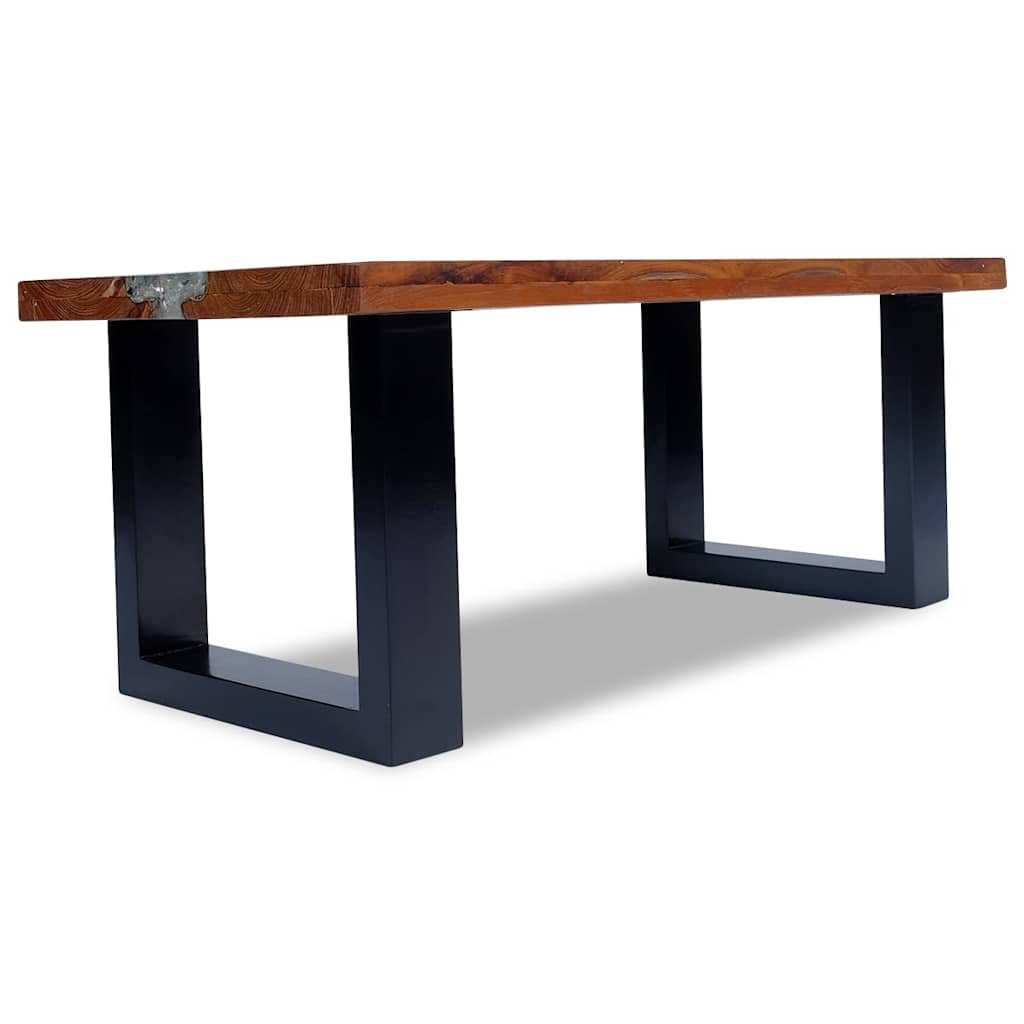 Coffee Table Teak Resin 100X50 Cm Multicolour 60 x 40 cm 100 x 50 x 40 cm 100 cm