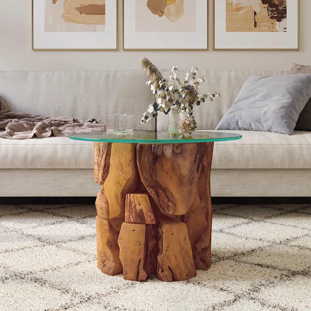 Coffee Table Solid Teak Driftwood 60 Cm