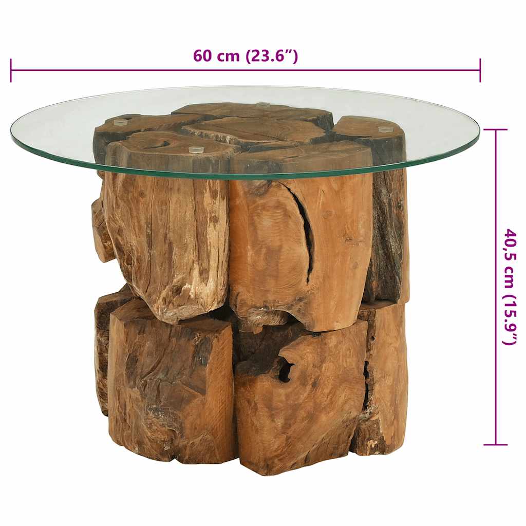 Coffee Table Solid Teak Driftwood 60 Cm