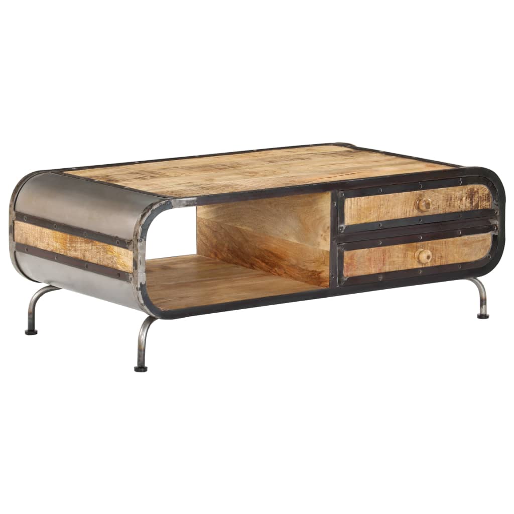 Coffee Table 100X50X35 Cm Solid Mango Wood