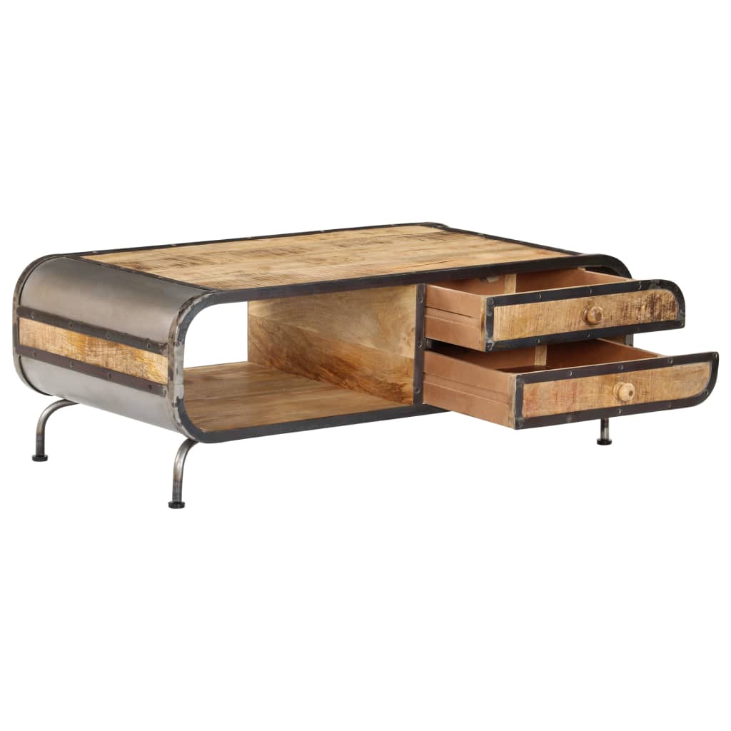 Coffee Table 100X50X35 Cm Solid Mango Wood