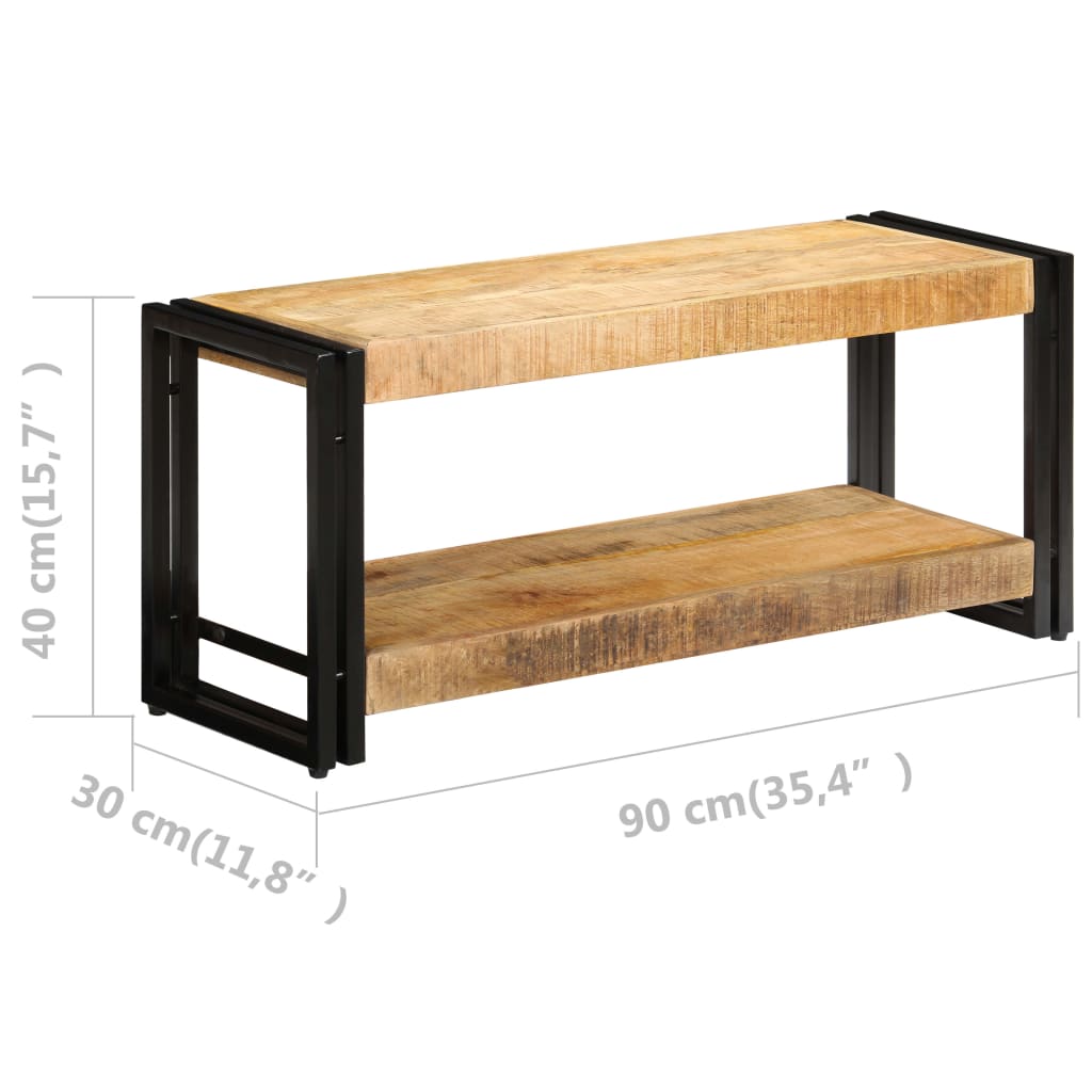 Tv Stand | Natural Wood | And Powder-Coated Iron