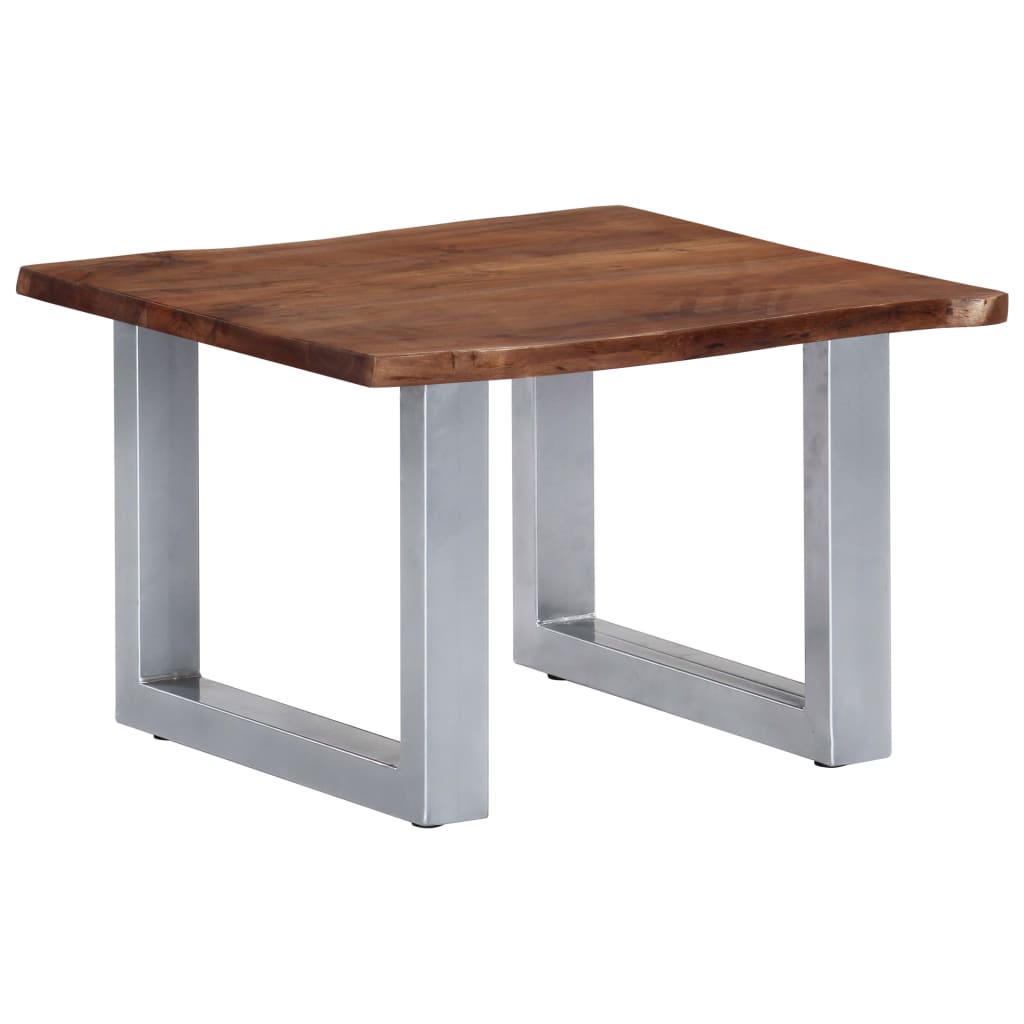 Coffee Table With Live Edges 60X60X40 Cm Solid Acacia Wood