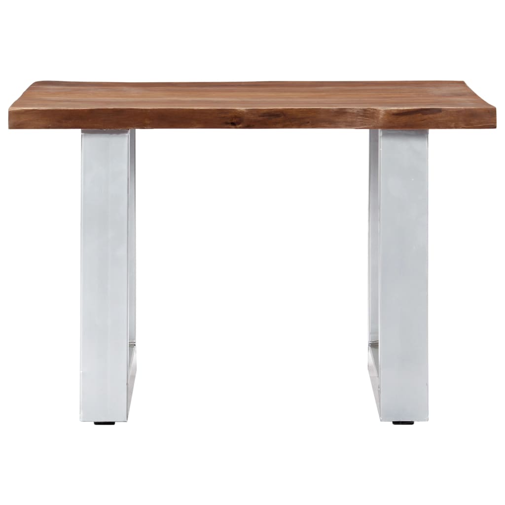 Coffee Table With Live Edges 60X60X40 Cm Solid Acacia Wood