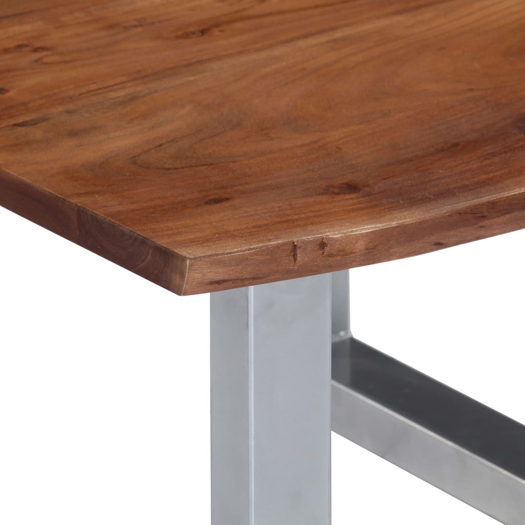 Coffee Table With Live Edges 60X60X40 Cm Solid Acacia Wood