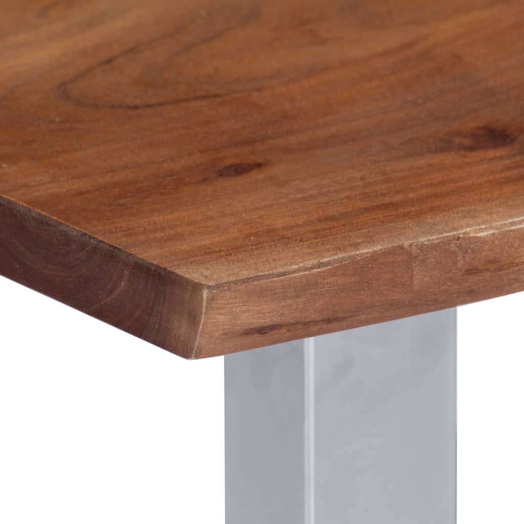 Coffee Table With Live Edges 60X60X40 Cm Solid Acacia Wood