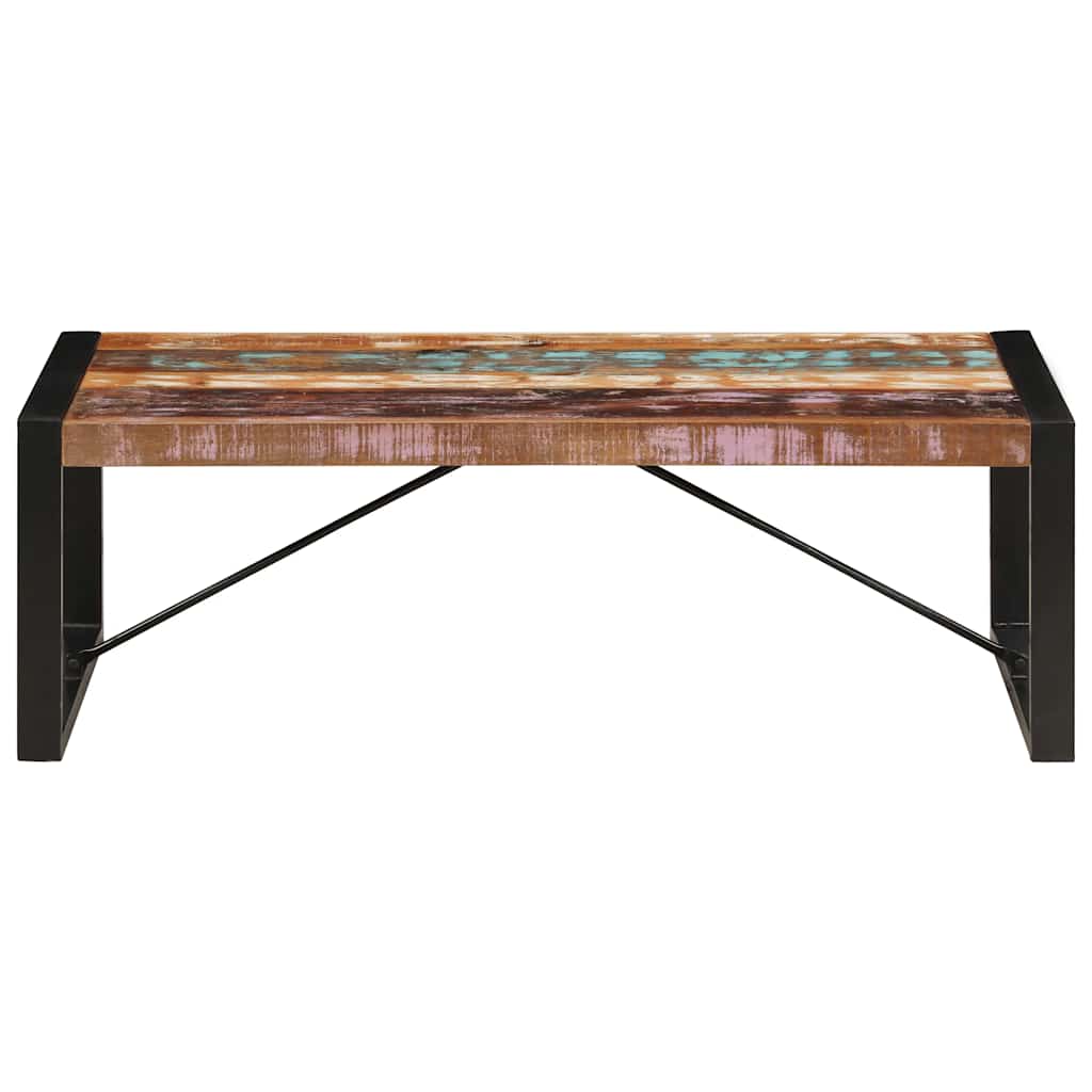 Coffee Table Multicolour Solid Reclaimed Wood 120 Cm Long Durable