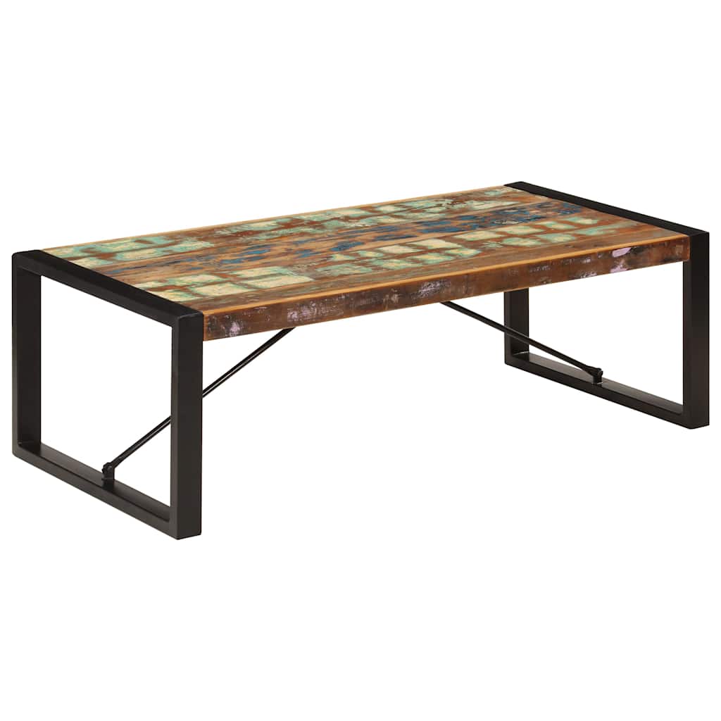 Coffee Table Multicolour Solid Reclaimed Wood 120 Cm Long Durable