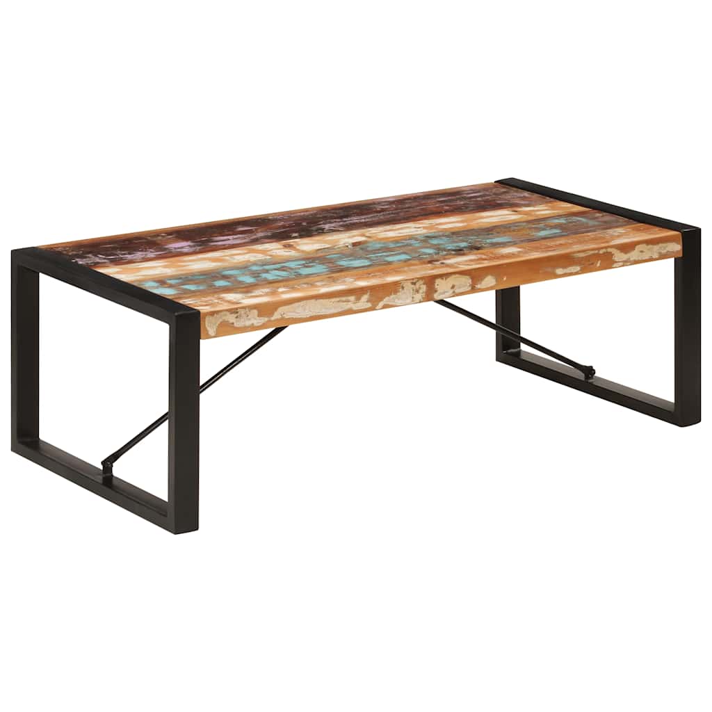 Coffee Table Multicolour Solid Reclaimed Wood 120 Cm Long Durable