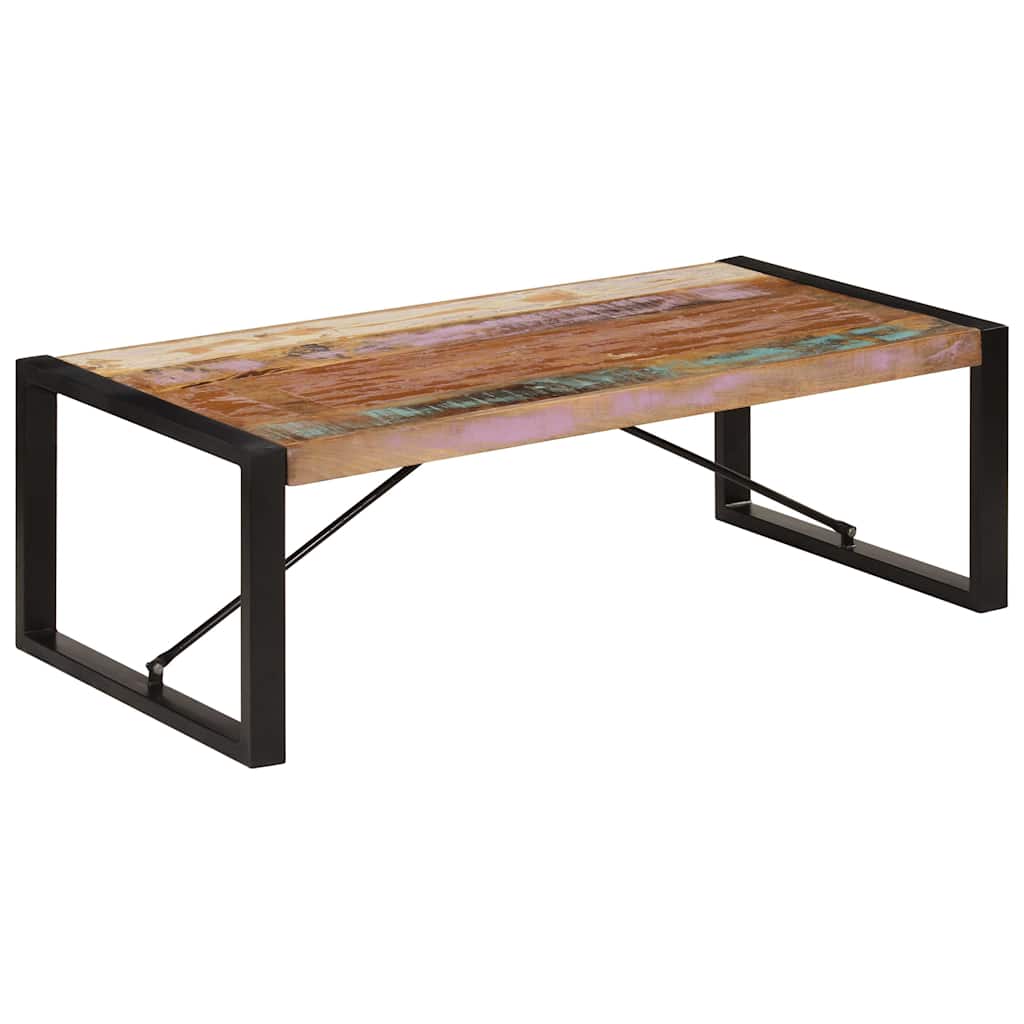 Coffee Table Multicolour Solid Reclaimed Wood 120 Cm Long Durable