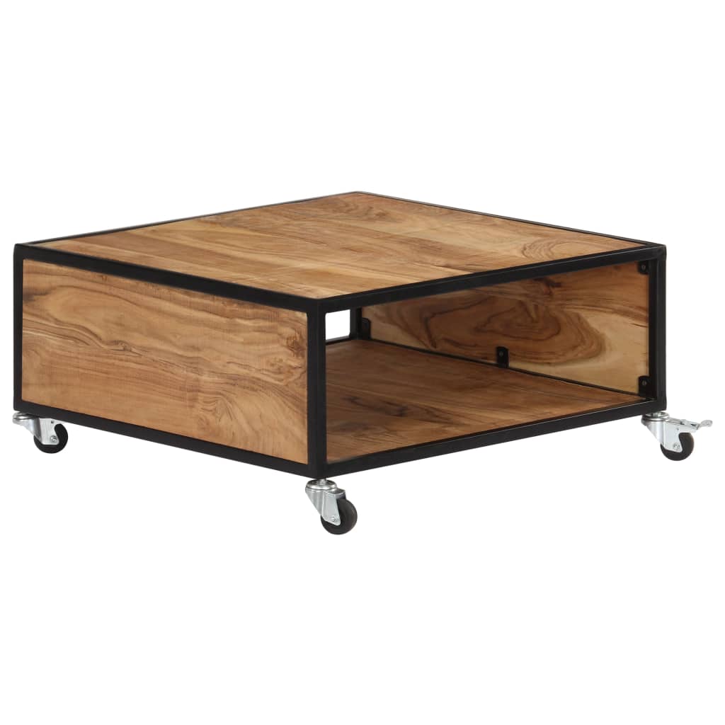 Coffee Table 70X70X32 Cm Solid Acacia Wood