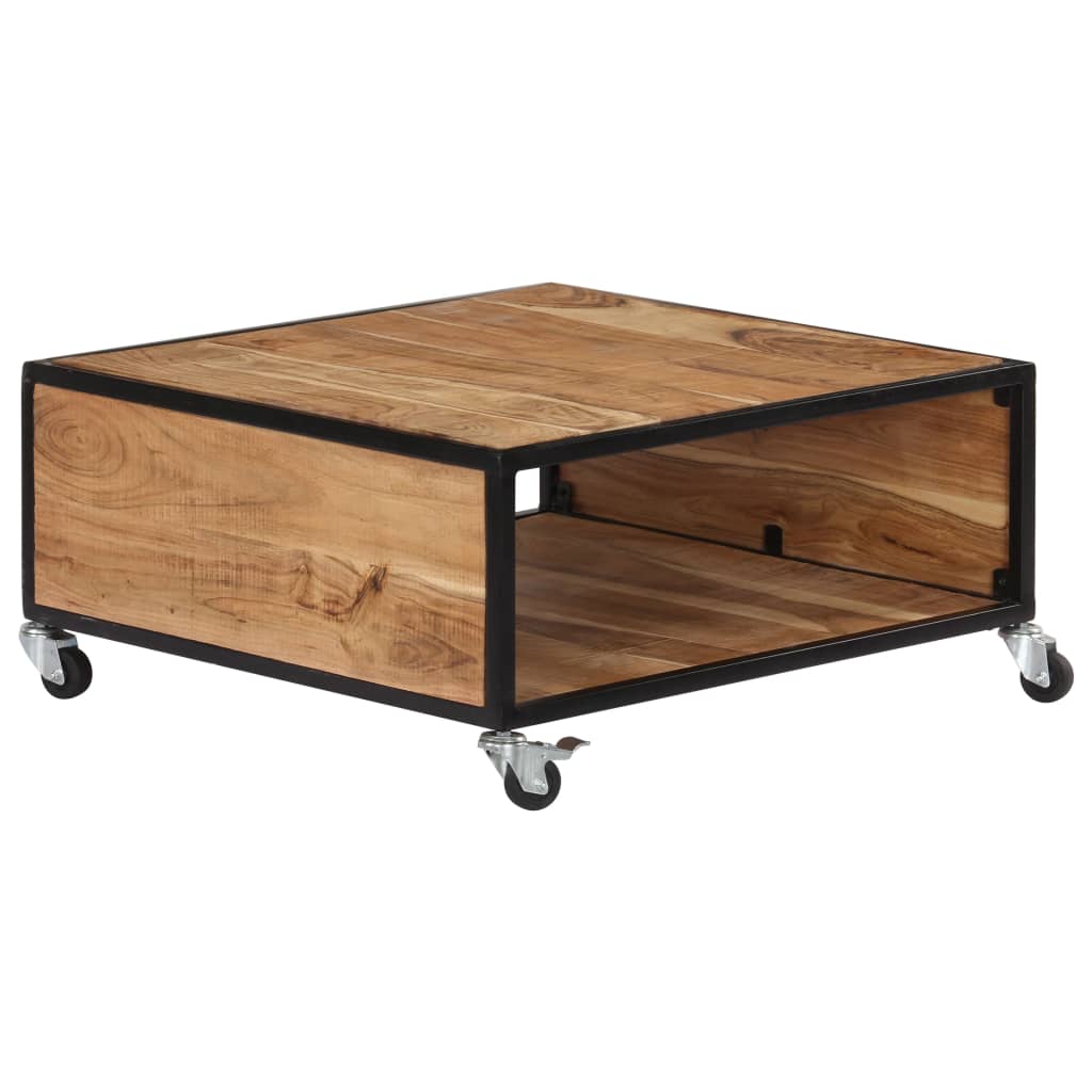Coffee Table 70X70X32 Cm Solid Acacia Wood