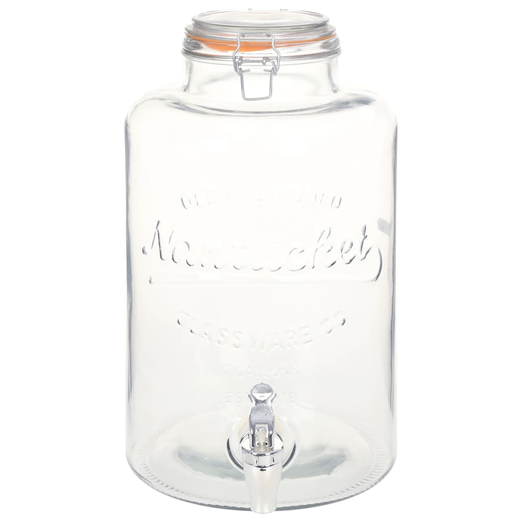 Water Dispenser Xxl With Tap Transparent 8 L Glass