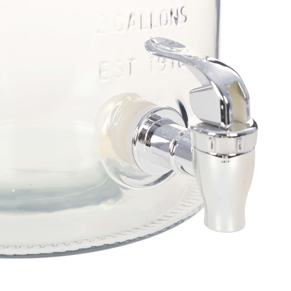 Water Dispenser Xxl With Tap Transparent 8 L Glass