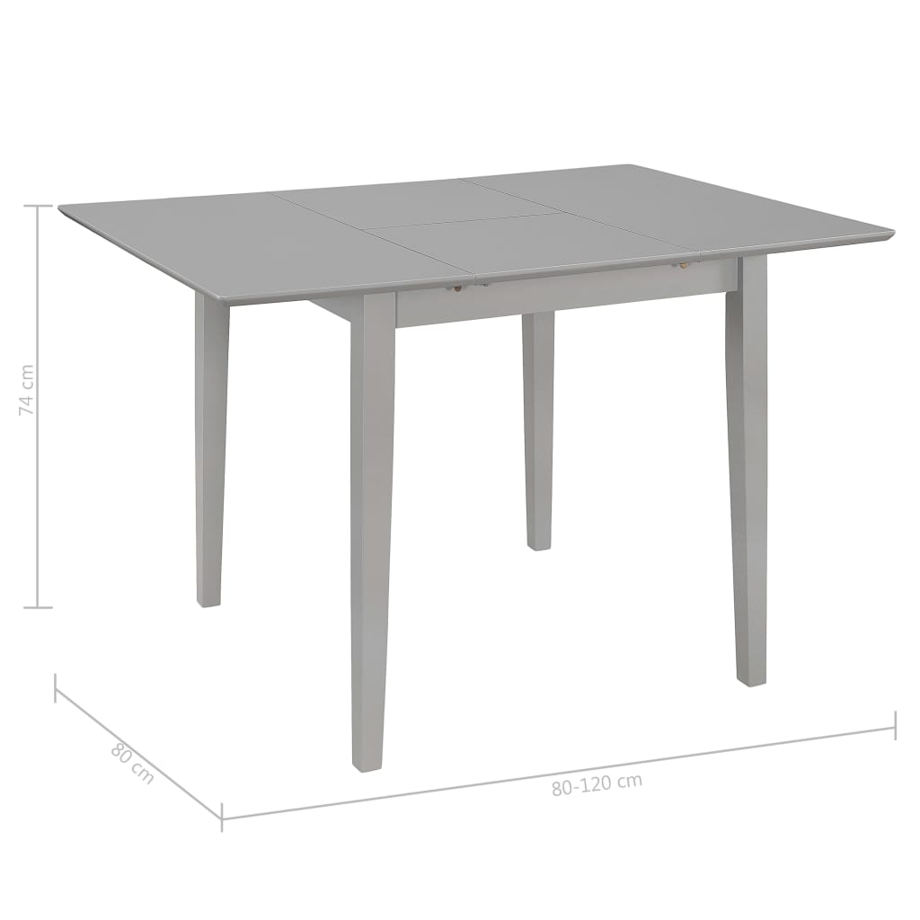 Extendable Dining Table (80-120)X80X74 Cm Mdf