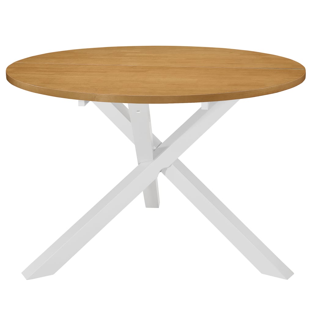 Dining Table White 120X75 Cm Mdf
