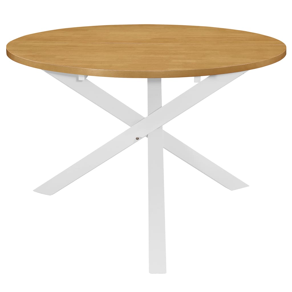 Dining Table White 120X75 Cm Mdf