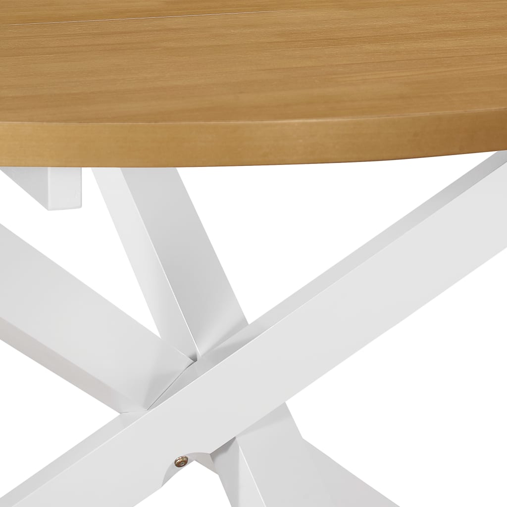 Dining Table White 120X75 Cm Mdf