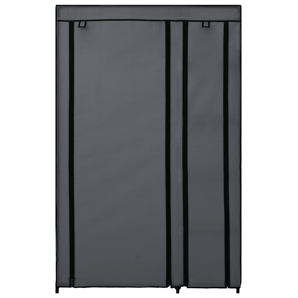 Wardrobe Folding Wardrobes 2 Pcs 110X45X175 Cm Fabric Brown Cream Black Grey LED