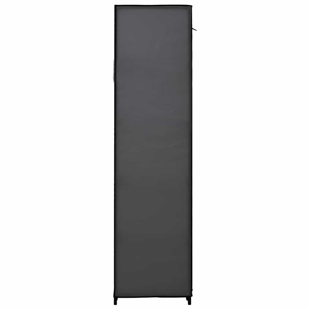 Wardrobe Folding Wardrobes 2 Pcs 110X45X175 Cm Fabric Brown Cream Black Grey LED