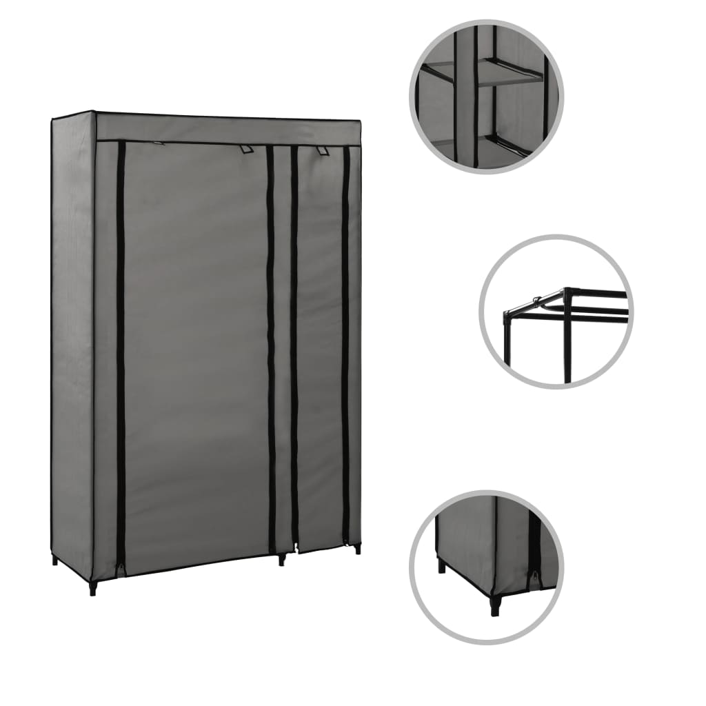 Folding Wardrobes 2 Pcs 110X45X175 Cm Fabric