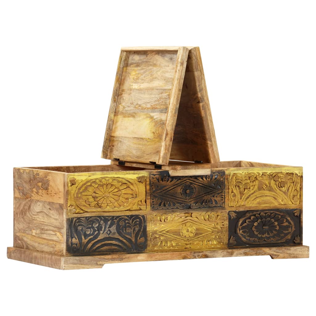 Coffee Table 100X50X35 Cm Solid Mango Wood
