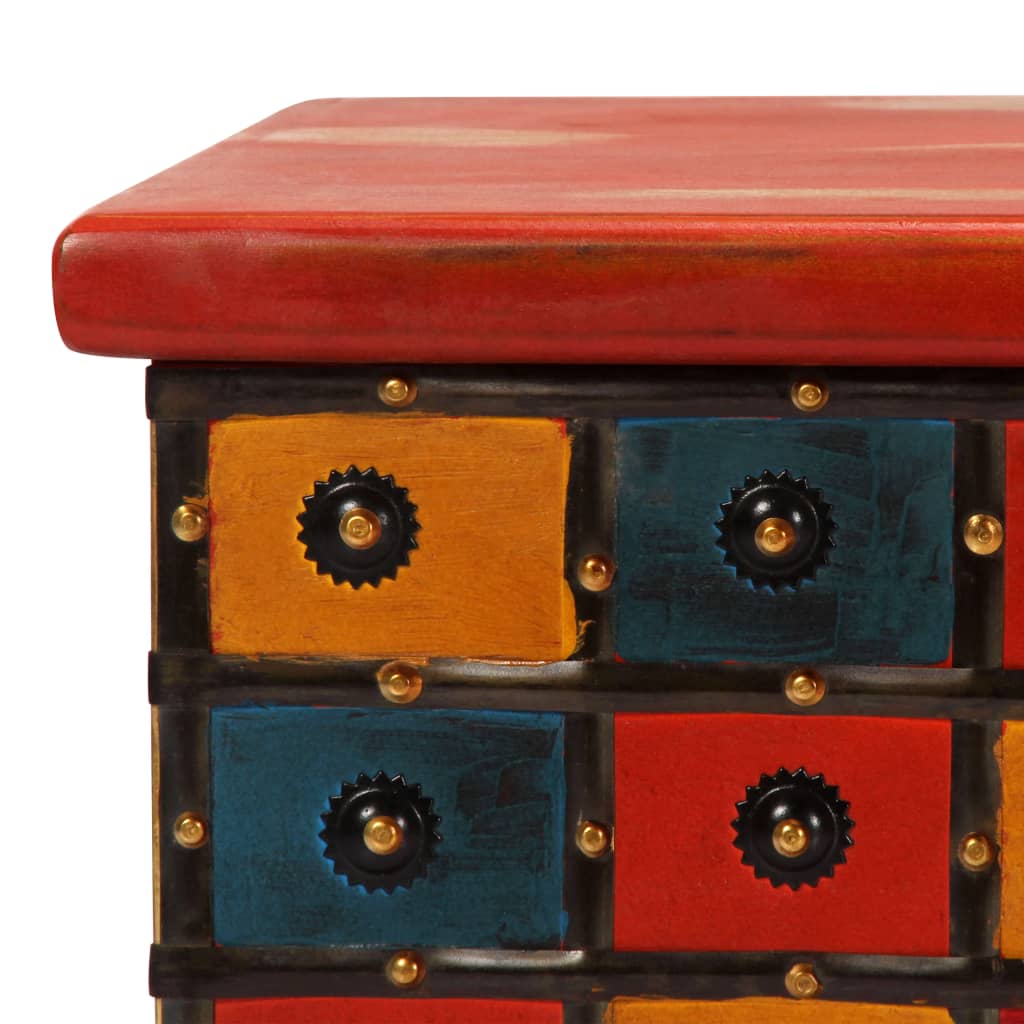 Storage Box Red 110X40X40 Cm Solid Acacia Wood