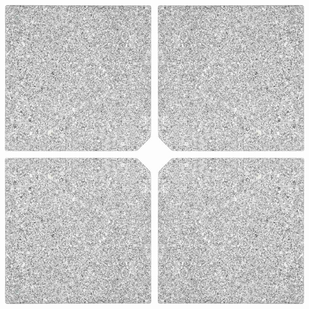 Outdoor Umbrella Bases Weight Plates 4 Pcs Grey Granite Triangular 60 kg 47 cm