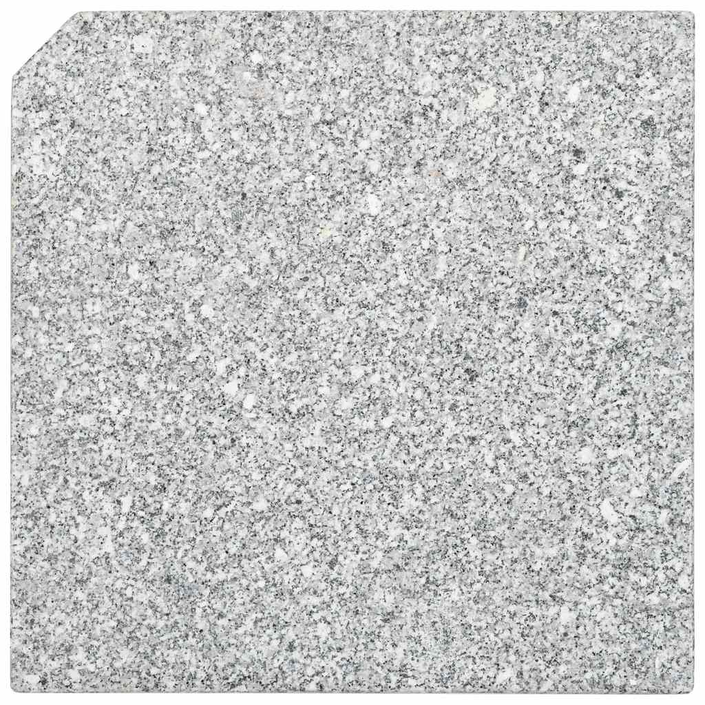 Outdoor Umbrella Bases Weight Plates 4 Pcs Grey Granite Triangular 60 kg 47 cm