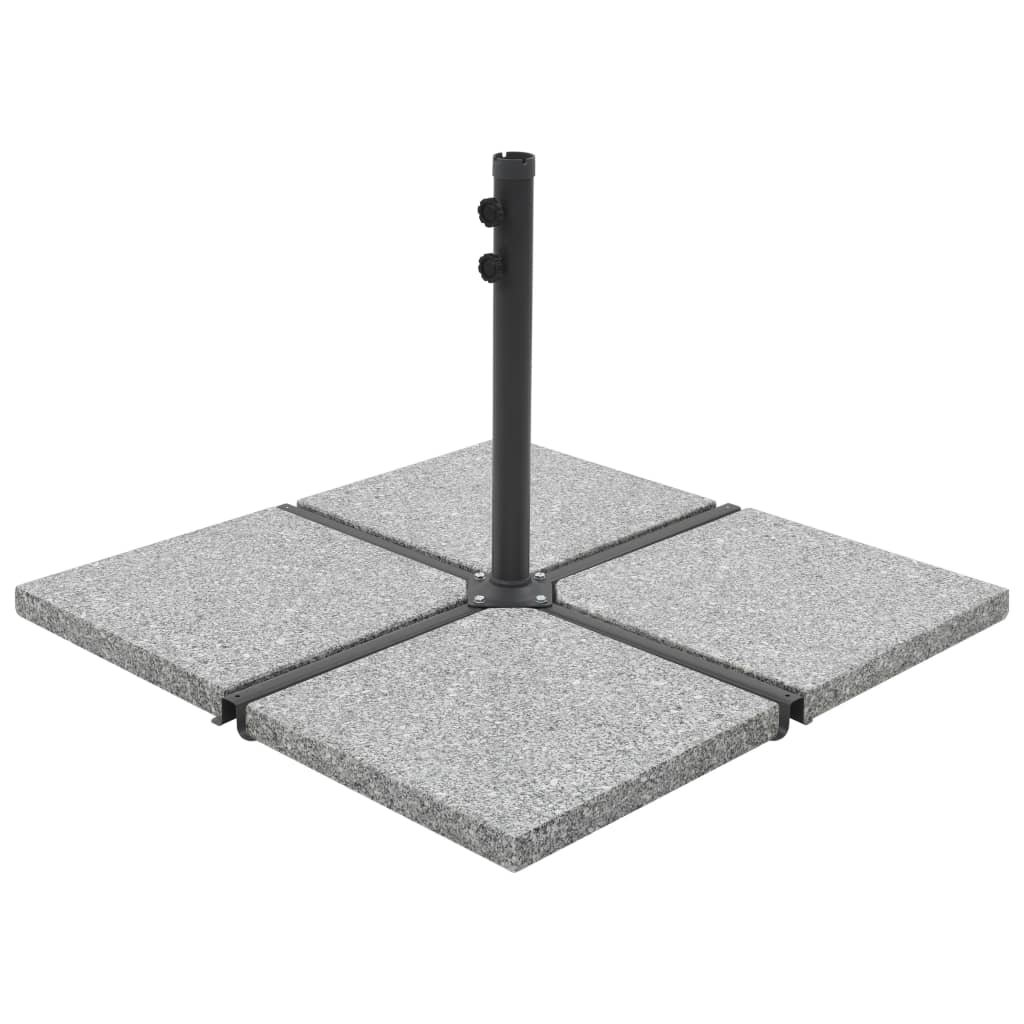Umbrella Weight Plates 4 Pcs Grey Granite Triangular