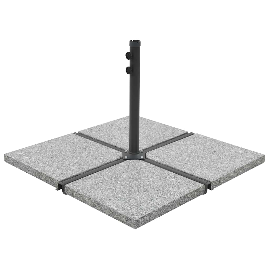 Outdoor Umbrella Bases Weight Plates 4 Pcs Grey Granite Triangular 60 kg 47 cm