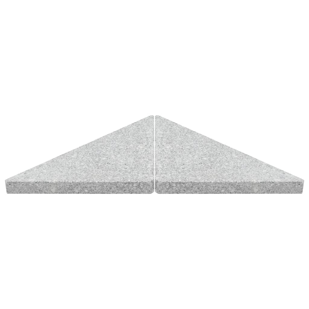 Umbrella Weight Plates 4 Pcs Grey Granite Triangular