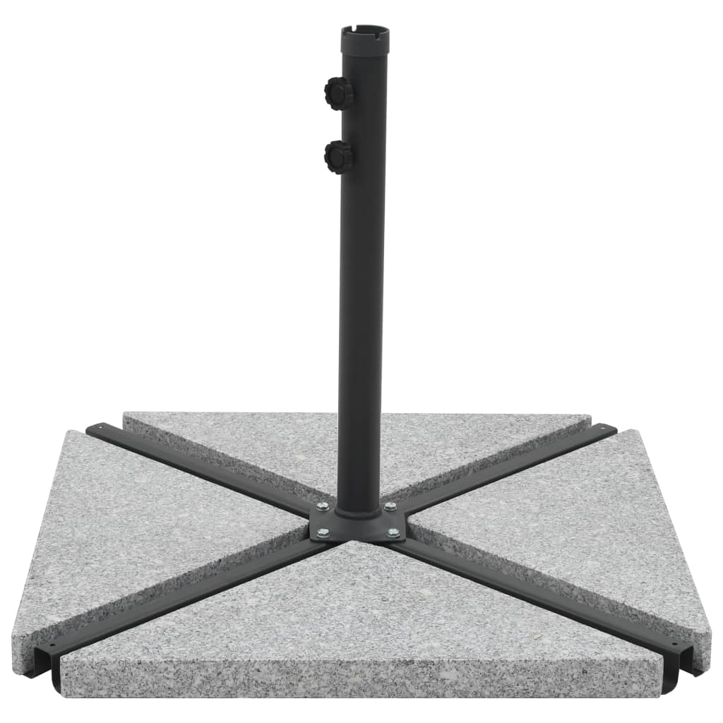 Umbrella Weight Plates 4 Pcs Grey Granite Triangular