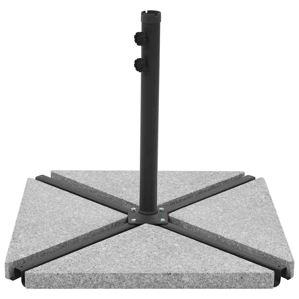 Outdoor Umbrella Bases Weight Plates 4 Pcs Grey Granite Triangular 60 kg 47 cm