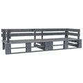 Outdoor Bench Garden 2-Seater Pallet Sofa Wood honey brown black light brown 220