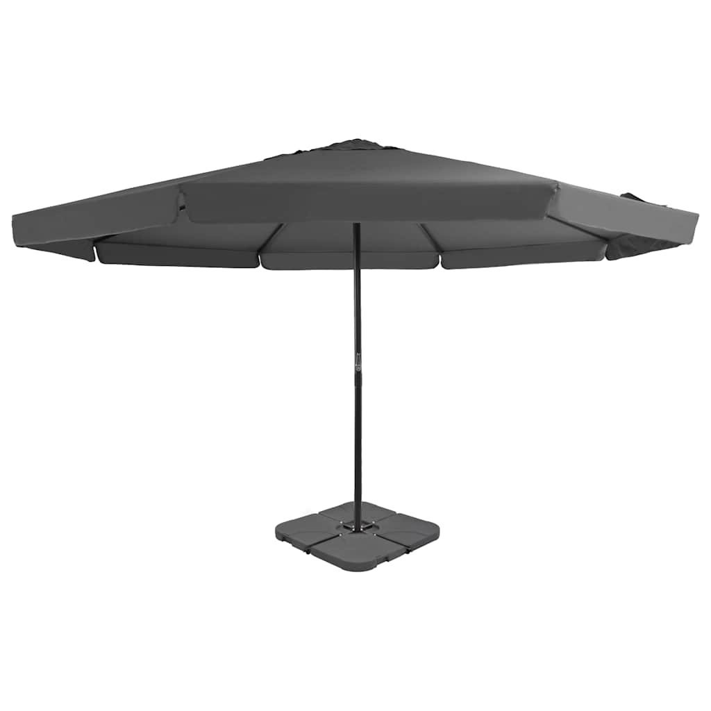 Garden Parasol Portable Base anthracite taupe red terracotta Plastic LED 50 cm