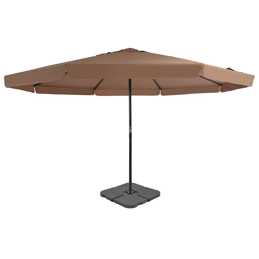 Garden Parasol Portable Base anthracite taupe red terracotta Plastic LED 50 cm