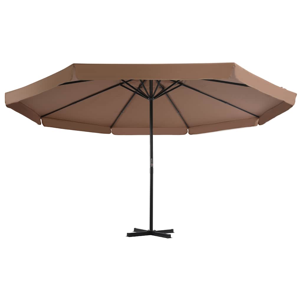 Garden Parasol Portable Base anthracite taupe red terracotta Plastic LED 50 cm
