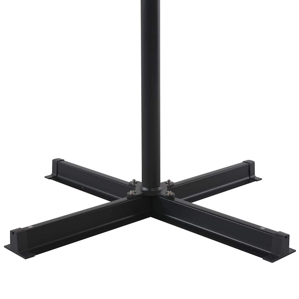 Garden Parasol Portable Base anthracite taupe red terracotta Plastic LED 50 cm
