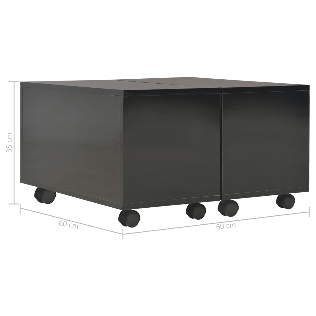 Coffee Table High Gloss Engineered Wood