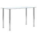 Dining Table Transparent 120X60X75 Cm Tempered Glass