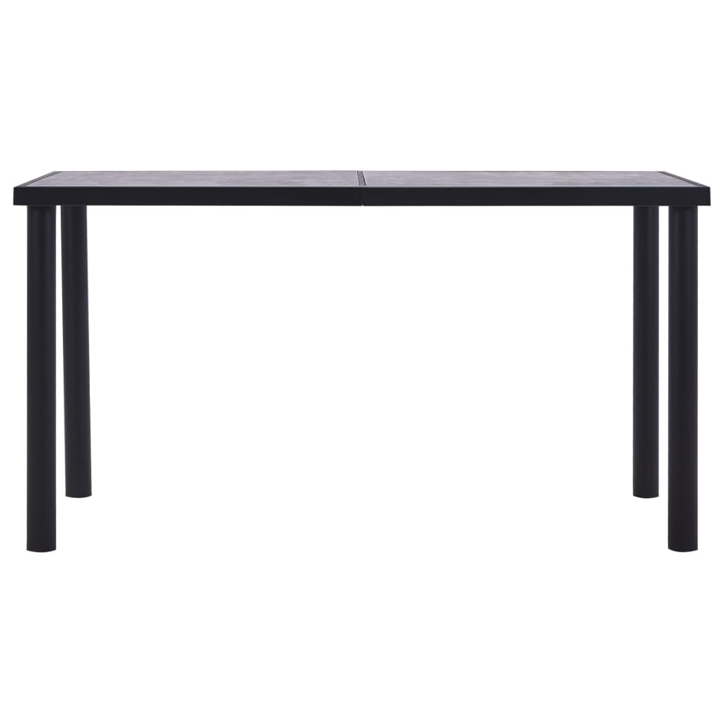 Dining Table Black And Concrete Grey Mdf
