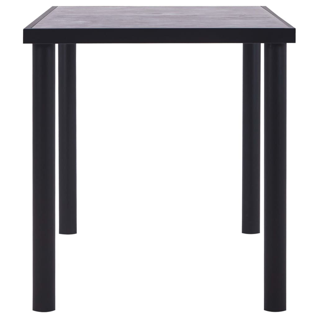 Dining Table Black And Concrete Grey Mdf