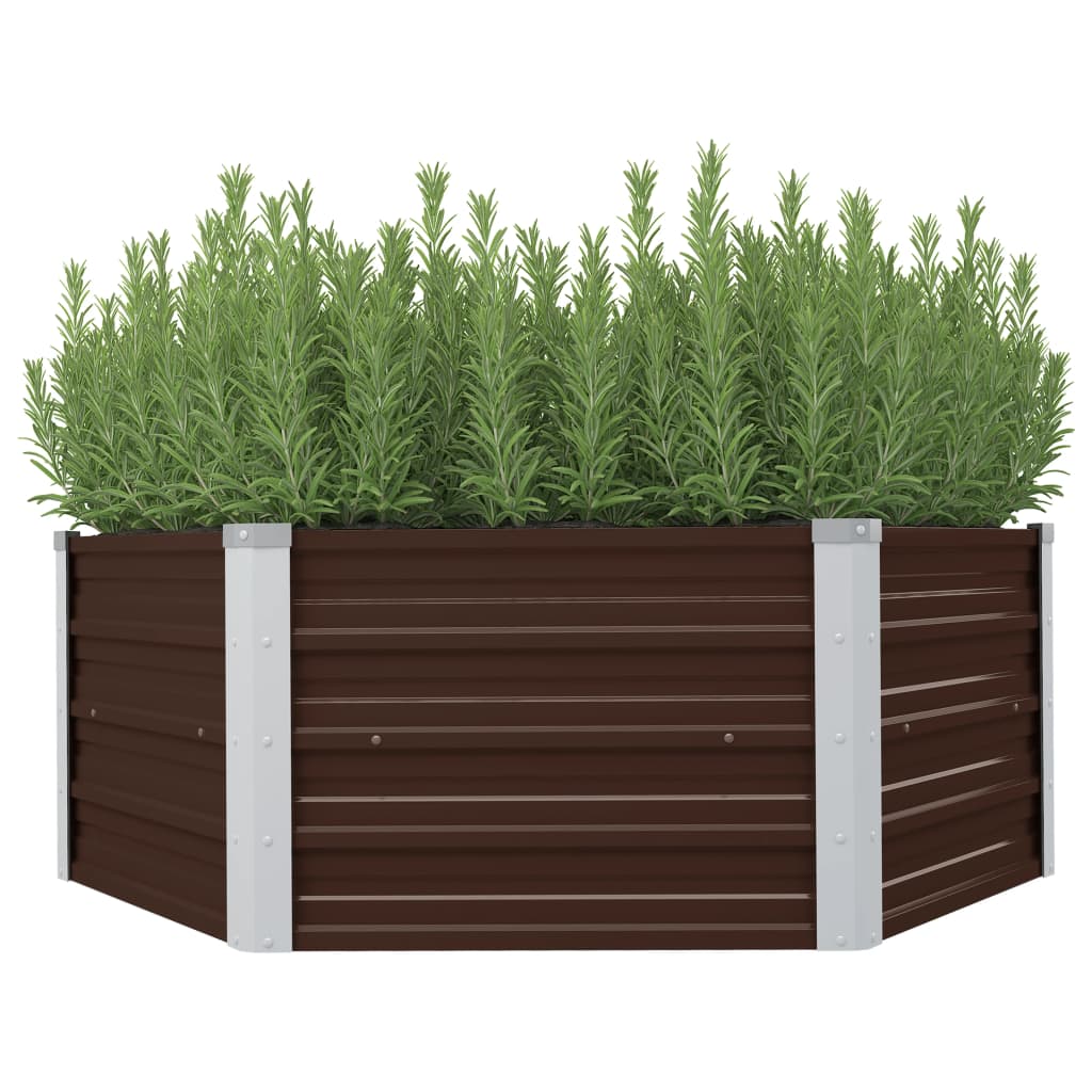Garden Raised Bed 129X45 Cm Galvanized Steel