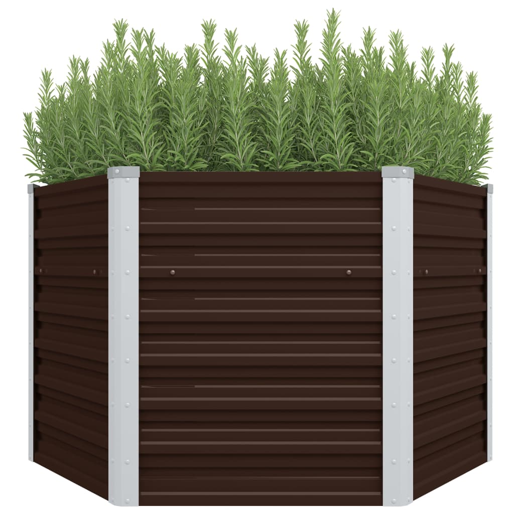 Garden Raised Bed 129X45 Cm Galvanized Steel