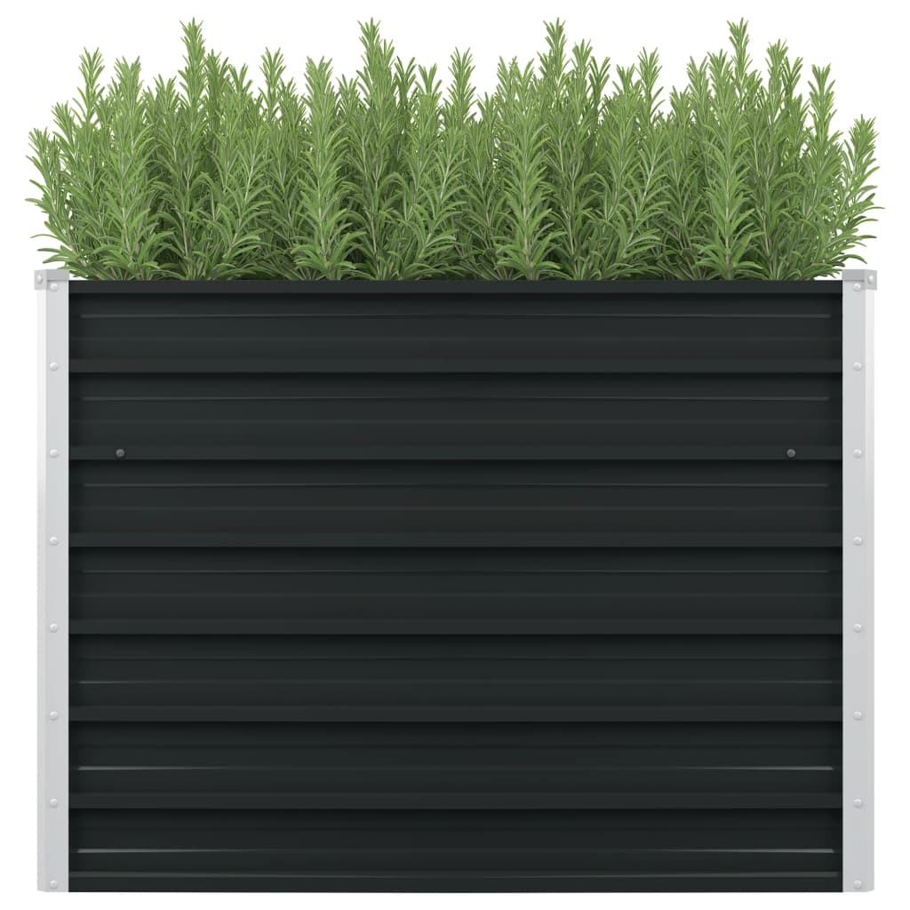 Raised Garden Bed 100X100X77 Cm Galvanised Steel